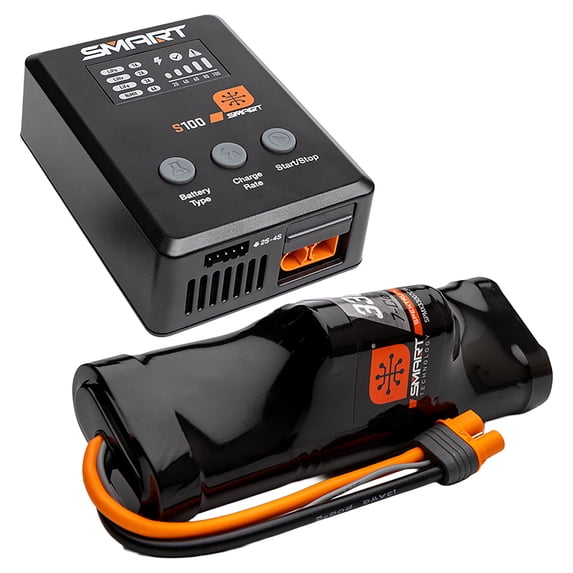 Spektrum Accessories Smart Powerstage 3300mAh 7C NiMH & S100 Charger SPMXPSS100