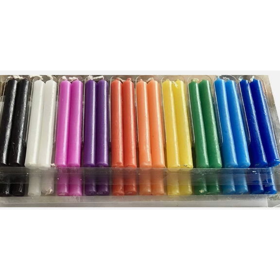 Spell Candles 40 Pcs Assorted Colors  Ritual Chime Candles for Meditation, Spiritual Use, Prayer, Altar & Spell Casting