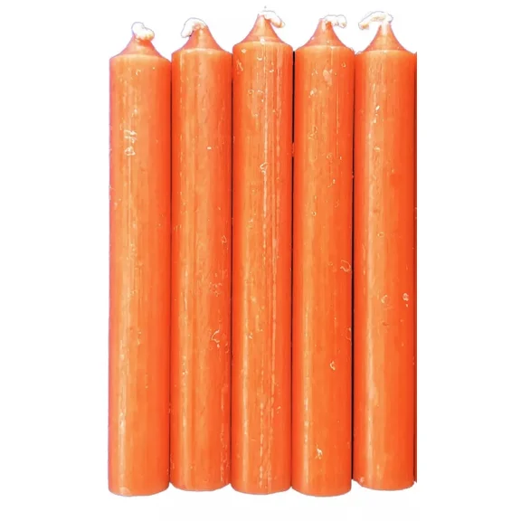 Spell Candles 6" Pack Of 5 Velas Orange/ Anaranjadas Ritual Espiritual Santeria