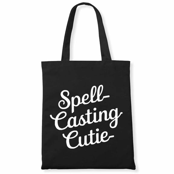 Spell-Casting Cutie Fall Autumn Football Pumpkin Coffee Leaves Canvas Bag 1Pc