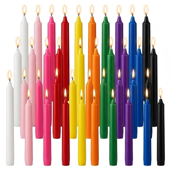 Spell Chime Candles 40 Count, 4 Inch Mini Unscented Taper Candles for Decoion, Ideal for Witchcraft Supplies, Space, and Wedding Party Decor, Set Includes 10 Beautiful Assorted Colors
