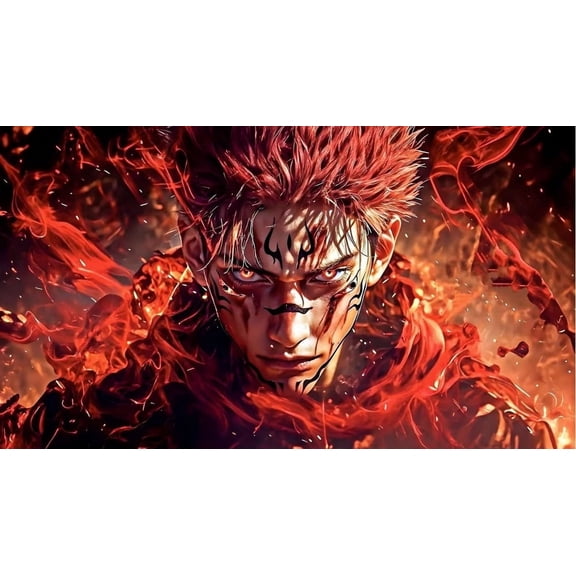 Jujutsu Kaisen Anime-Style Themed Birthday Party Banner (71x43 Inches) - Cartoon Photography Backdrop Decorations for Kids' Celebrations