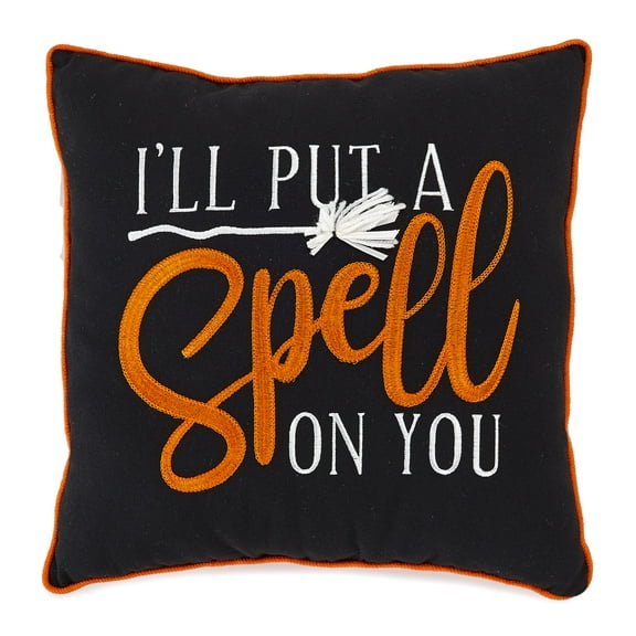 Spell Halloween Throw Pillow - Indoor Spooky Decor with Witchy Theme