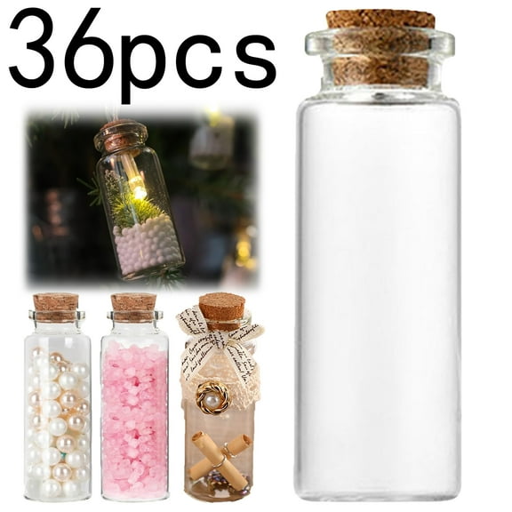 Spell Jars,Spell Jars With Cork,Glass Vials With Corks,Mini Potion Bottles,Potion Bottles,Glass Vials,Message In A Bottle,Small Glass Bottles,Small Bottles(36pcs 2*0.9in 10ml)from QiwagFerng