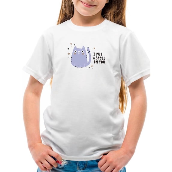 Spell On You. Funny Kitten T-Shirt Juniors -Image by Shutterstock, x-Large