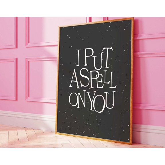 Spell Print, Art, Minimal Black Wall Decor, Trendy Wall Art, Spooky Season Poster Wall Art, Modern Wall Decor, 24x36 UNFRAMED