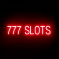 thumbnail image 1 of SpellBrite 777 SLOTS LED Sign for Business. 32.5" x 6.3" Red 777 SLOTS Sign Has Neon Sign Look With Energy Efficient LED Light Source. Visible from 500+ Feet, 8 Animation Settings., 1 of 4