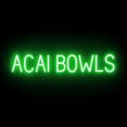 thumbnail image 1 of SpellBrite ACAI BOWLS LED Sign for Business. 37.2" x 6.3" Green ACAI BOWLS Sign Has Neon Sign Look With Energy Efficient LED Light Source. Visible from 500+ Feet, 8 Animation Settings., 1 of 4