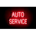 thumbnail image 1 of SpellBrite AUTO SERVICE LED Sign for Business. 24.9" x 15.0" Red AUTO SERVICE Sign Has Neon Sign Look With Energy Efficient LED Light Source. Visible from 500+ Feet, 8 Animation Settings., 1 of 4