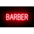 thumbnail image 1 of SpellBrite BARBER LED Sign for Business. 23.8" x 6.3" Red BARBER Sign Has Neon Sign Look With Energy Efficient LED Light Source. Visible from 500+ Feet, 8 Animation Settings., 1 of 4