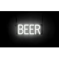 thumbnail image 1 of SpellBrite BEER LED Sign for Business. 15.7" x 6.3" White BEER Sign Has Neon Sign Look With Energy Efficient LED Light Source. Visible from 500+ Feet, 8 Animation Settings., 1 of 4