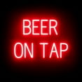 thumbnail image 1 of SpellBrite BEER ON TAP LED Sign for Business. 23.0" x 15.0" Red BEER ON TAP Sign Has Neon Sign Look With Energy Efficient LED Light Source. Visible from 500+ Feet, 8 Animation Settings., 1 of 4