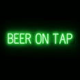 thumbnail image 1 of SpellBrite BEER ON TAP LED Sign for Business. 38.7" x 6.3" Green BEER ON TAP Sign Has Neon Sign Look With Energy Efficient LED Light Source. Visible from 500+ Feet, 8 Animation Settings., 1 of 4
