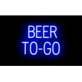 thumbnail image 1 of SpellBrite BEER TO-GO LED Sign for Business. 19.8" x 15.0" Blue BEER TO-GO Sign Has Neon Sign Look With Energy Efficient LED Light Source. Visible from 500+ Feet, 8 Animation Settings., 1 of 4