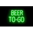 thumbnail image 1 of SpellBrite BEER TO-GO LED Sign for Business. 19.8" x 15.0" Green BEER TO-GO Sign Has Neon Sign Look With Energy Efficient LED Light Source. Visible from 500+ Feet, 8 Animation Settings., 1 of 4