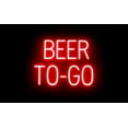 thumbnail image 1 of SpellBrite BEER TO-GO LED Sign for Business. 19.8" x 15.0" Red BEER TO-GO Sign Has Neon Sign Look With Energy Efficient LED Light Source. Visible from 500+ Feet, 8 Animation Settings., 1 of 4