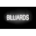 thumbnail image 1 of SpellBrite BILLIARDS LED Sign for Business. 29.4" x 6.3" White BILLIARDS Sign Has Neon Sign Look With Energy Efficient LED Light Source. Visible from 500+ Feet, 8 Animation Settings., 1 of 4