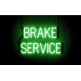 thumbnail image 1 of SpellBrite BRAKE SERVICE LED Sign for Business. 24.9" x 15.0" Green BRAKE SERVICE Sign Has Neon Sign Look With Energy Efficient LED Light Source. Visible from 500+ Feet, 8 Animation Settings., 1 of 4
