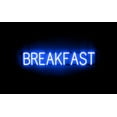 thumbnail image 1 of SpellBrite BREAKFAST LED Sign for Business. 35.0" x 6.3" Blue BREAKFAST Sign Has Neon Sign Look With Energy Efficient LED Light Source. Visible from 500+ Feet, 8 Animation Settings., 1 of 4