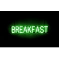 thumbnail image 1 of SpellBrite BREAKFAST LED Sign for Business. 35.0" x 6.3" Green BREAKFAST Sign Has Neon Sign Look With Energy Efficient LED Light Source. Visible from 500+ Feet, 8 Animation Settings., 1 of 4