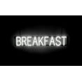 thumbnail image 1 of SpellBrite BREAKFAST LED Sign for Business. 35.0" x 6.3" White BREAKFAST Sign Has Neon Sign Look With Energy Efficient LED Light Source. Visible from 500+ Feet, 8 Animation Settings., 1 of 4