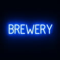 thumbnail image 1 of SpellBrite BREWERY LED Sign for Business. 29.1" x 6.3" Blue BREWERY Sign Has Neon Sign Look With Energy Efficient LED Light Source. Visible from 500+ Feet, 8 Animation Settings., 1 of 4