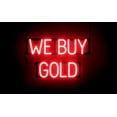 thumbnail image 1 of SpellBrite WE BUY GOLD LED Sign for Business. 24.3" x 15.0" Red WE BUY GOLD Sign Has Neon Sign Look With Energy Efficient LED Light Source. Visible from 500+ Feet, 8 Animation Settings., 1 of 4