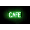 thumbnail image 1 of SpellBrite CAFÉ LED Sign for Business. 16.4" x 6.3" Green CAFÉ Sign Has Neon Sign Look With Energy Efficient LED Light Source. Visible from 500+ Feet, 8 Animation Settings., 1 of 4