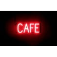 thumbnail image 1 of SpellBrite CAFÉ LED Sign for Business. 16.4" x 6.3" Red CAFÉ Sign Has Neon Sign Look With Energy Efficient LED Light Source. Visible from 500+ Feet, 8 Animation Settings., 1 of 4