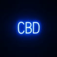 thumbnail image 1 of SpellBrite CBD LED Sign for Business. 13.3" x 6.3" Blue CBD Sign Has Neon Sign Look With Energy Efficient LED Light Source. Visible from 500+ Feet, 8 Animation Settings., 1 of 4