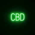 thumbnail image 1 of SpellBrite CBD LED Sign for Business. 13.3" x 6.3" Green CBD Sign Has Neon Sign Look With Energy Efficient LED Light Source. Visible from 500+ Feet, 8 Animation Settings., 1 of 4