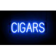 thumbnail image 1 of SpellBrite CIGARS LED Sign for Business. 22.3" x 6.3" Blue CIGARS Sign Has Neon Sign Look With Energy Efficient LED Light Source. Visible from 500+ Feet, 8 Animation Settings., 1 of 4