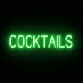thumbnail image 1 of SpellBrite COCKTAILS LED Sign for Business. 33.1" x 6.3" Green COCKTAILS Sign Has Neon Sign Look With Energy Efficient LED Light Source. Visible from 500+ Feet, 8 Animation Settings., 1 of 4