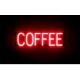 thumbnail image 1 of SpellBrite COFFEE LED Sign for Business. 22.7" x 6.3" Red COFFEE Sign Has Neon Sign Look With Energy Efficient LED Light Source. Visible from 500+ Feet, 8 Animation Settings., 1 of 4