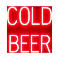 SpellBrite COLD BEER LED Sign for Business. 16.8" x 15.0" Red COLD BEER Sign Has Neon Sign Look With Energy Efficient LED Light Source. Visible from 500  Feet, 8 Animation Settings.