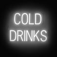 thumbnail image 1 of SpellBrite COLD DRINKS LED Sign for Business. 21.9" x 15.0" White COLD DRINKS Sign Has Neon Sign Look With Energy Efficient LED Light Source. Visible from 500+ Feet, 8 Animation Settings., 1 of 4