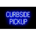 thumbnail image 1 of SpellBrite CURBSIDE PICKUP LED Sign for Business. 30.1" x 15.0" Blue CURBSIDE PICKUP Sign Has Neon Sign Look With Energy Efficient LED Light Source. Visible from 500+ Feet, 8 Animation Settings., 1 of 4