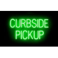 thumbnail image 1 of SpellBrite CURBSIDE PICKUP LED Sign for Business. 30.1" x 15.0" Green CURBSIDE PICKUP Sign Has Neon Sign Look With Energy Efficient LED Light Source. Visible from 500+ Feet, 8 Animation Settings., 1 of 4