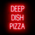 thumbnail image 1 of SpellBrite DEEP DISH PIZZA LED Sign for Business. 17.6" x 23.8" Red DEEP DISH PIZZA Sign Has Neon Sign Look With Energy Efficient LED Light Source. Visible from 500+ Feet, 8 Animation Settings., 1 of 4