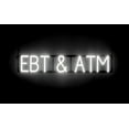 thumbnail image 1 of SpellBrite EBT & ATM LED Sign for Business. 33.2" x 6.3" White EBT & ATM Sign Has Neon Sign Look With Energy Efficient LED Light Source. Visible from 500+ Feet, 8 Animation Settings., 1 of 4