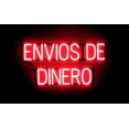 thumbnail image 1 of SpellBrite ENVIOS DE DINERO LED Sign for Business. 31.0" x 15.0" Red ENVIOS DE DINERO Sign Has Neon Sign Look With Energy Efficient LED Light Source. Visible from 500+ Feet, 8 Animation Settings., 1 of 4