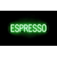 thumbnail image 1 of SpellBrite ESPRESSO LED Sign for Business. 30.7" x 6.3" Green ESPRESSO Sign Has Neon Sign Look With Energy Efficient LED Light Source. Visible from 500+ Feet, 8 Animation Settings., 1 of 4