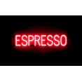 thumbnail image 1 of SpellBrite ESPRESSO LED Sign for Business. 30.7" x 6.3" Red ESPRESSO Sign Has Neon Sign Look With Energy Efficient LED Light Source. Visible from 500+ Feet, 8 Animation Settings., 1 of 4
