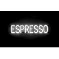 thumbnail image 1 of SpellBrite ESPRESSO LED Sign for Business. 30.7" x 6.3" White ESPRESSO Sign Has Neon Sign Look With Energy Efficient LED Light Source. Visible from 500+ Feet, 8 Animation Settings., 1 of 4
