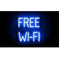 thumbnail image 1 of SpellBrite FREE WI-FI LED Sign for Business. 15.4" x 15.0" Blue FREE WI-FI Sign Has Neon Sign Look With Energy Efficient LED Light Source. Visible from 500+ Feet, 8 Animation Settings., 1 of 4