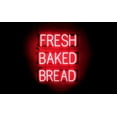 thumbnail image 1 of SpellBrite FRESH BAKED BREAD LED Sign for Business. 20.5" x 23.8" Red FRESH BAKED BREAD Sign Has Neon Sign Look With Energy Efficient LED Light Source. Visible from 500+ Feet, 8 Animation Settings., 1 of 4