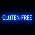 thumbnail image 1 of SpellBrite GLUTEN FREE LED Sign for Business. 38.8" x 6.3" Blue GLUTEN FREE Sign Has Neon Sign Look With Energy Efficient LED Light Source. Visible from 500+ Feet, 8 Animation Settings., 1 of 4