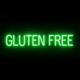 thumbnail image 1 of SpellBrite GLUTEN FREE LED Sign for Business. 38.8" x 6.3" Green GLUTEN FREE Sign Has Neon Sign Look With Energy Efficient LED Light Source. Visible from 500+ Feet, 8 Animation Settings., 1 of 4