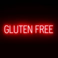 thumbnail image 1 of SpellBrite GLUTEN FREE LED Sign for Business. 38.8" x 6.3" Red GLUTEN FREE Sign Has Neon Sign Look With Energy Efficient LED Light Source. Visible from 500+ Feet, 8 Animation Settings., 1 of 4