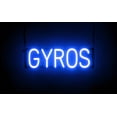 thumbnail image 1 of SpellBrite GYROS LED Sign for Business. 21.3" x 6.3" Blue GYROS Sign Has Neon Sign Look With Energy Efficient LED Light Source. Visible from 500+ Feet, 8 Animation Settings., 1 of 4